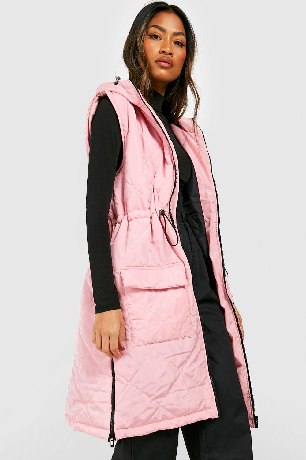 Chaleco plumifero con costuras de rombos boohoo ES